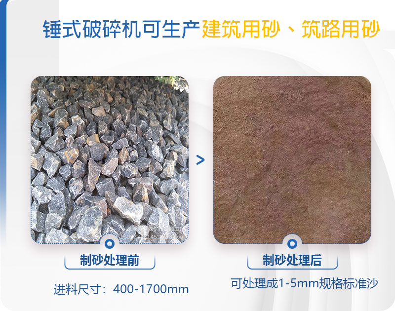 pcz1615重錘破可以制砂嗎，附現(xiàn)場視頻